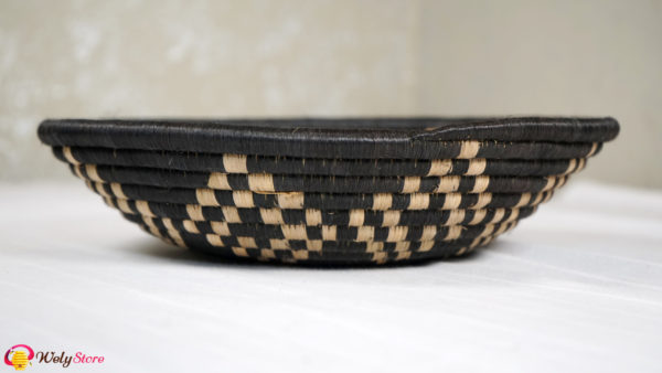 Panier tissé africain- Noir – Large