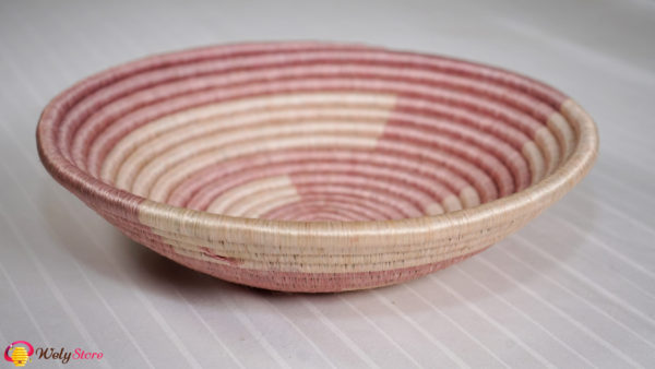 Panier tissé africain- Rose– Large