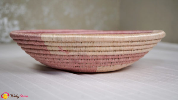 Panier tissé africain- Rose– Large
