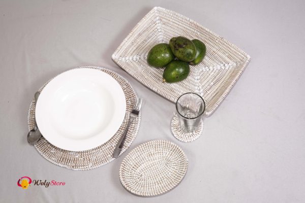 Lot de 15 pièces| Set de table blanc
